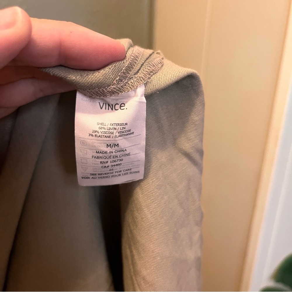 Vince Cargo Shift Dress Linen Blend Medium - Picture 4 of 5